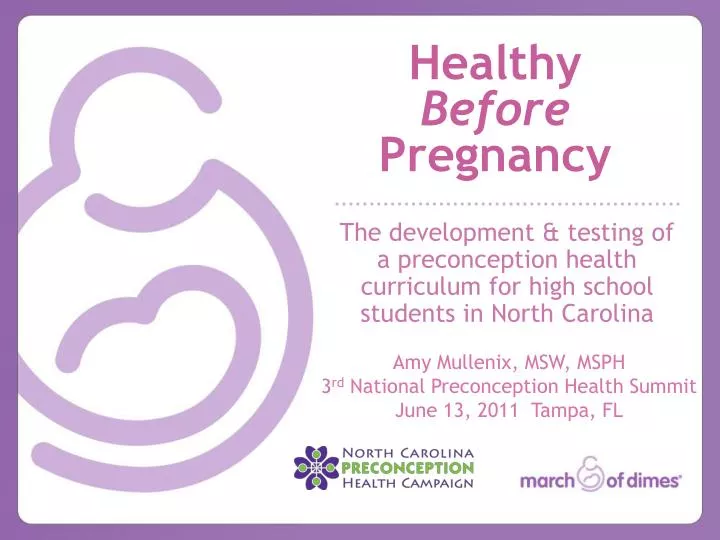 PPT Healthy Before Pregnancy PowerPoint Presentation, free download