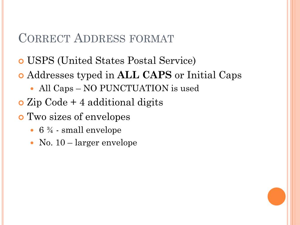 PPT - Correct Address format PowerPoint Presentation, free