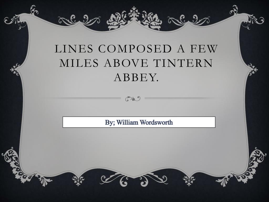 tintern abbey poem analysis
