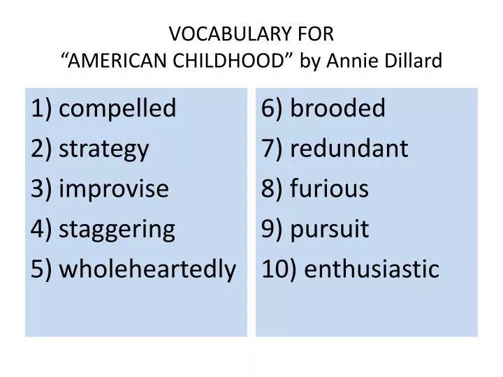 an american childhood by annie dillard analysis
