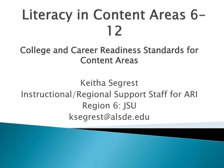 literacy in content areas 6 12 n.