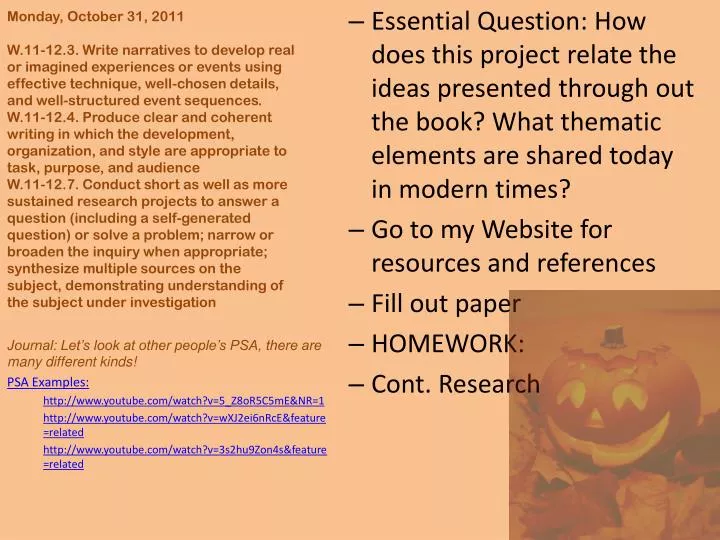 PPT Journal Let’s look at other people’s PSA, there are many