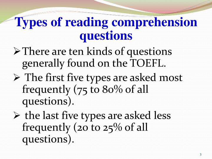 reading comprehension questions thesis