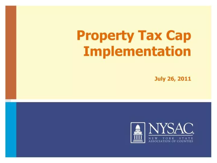 PPT Property Tax Cap Implementation PowerPoint Presentation, free