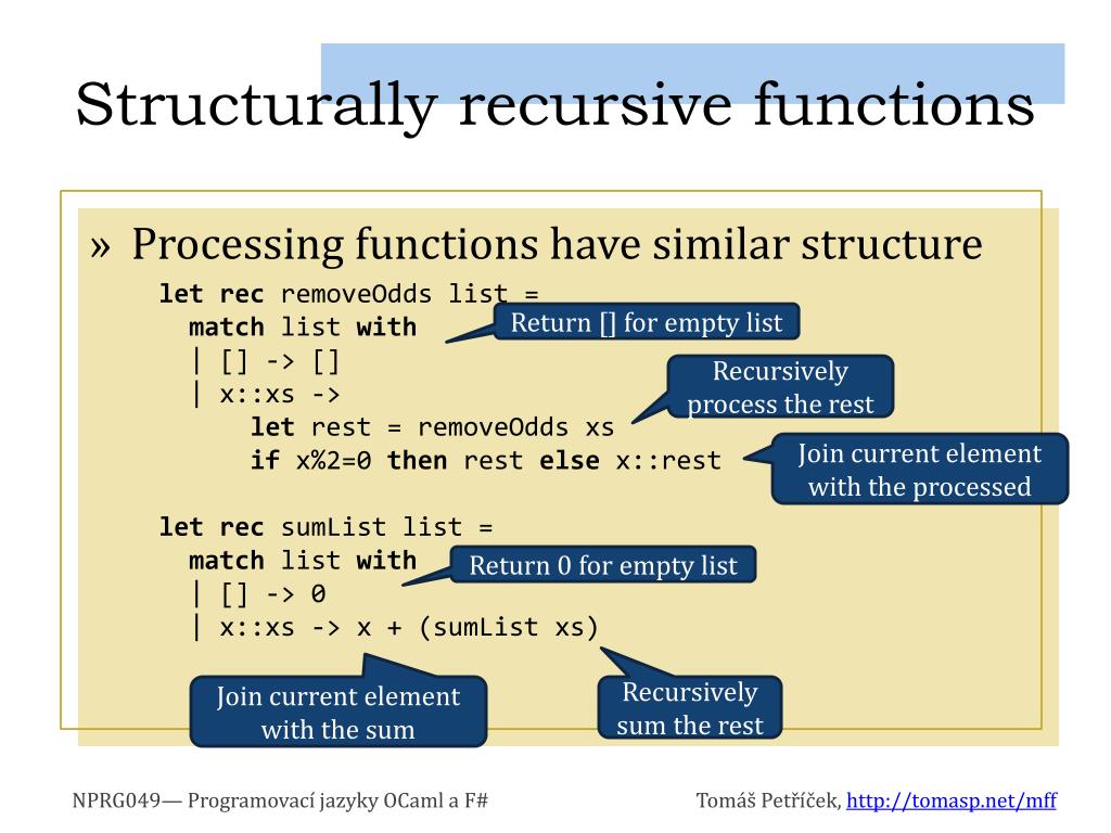 PPT - Program o vací jazyky F # a OCaml PowerPoint Presentation, free ...