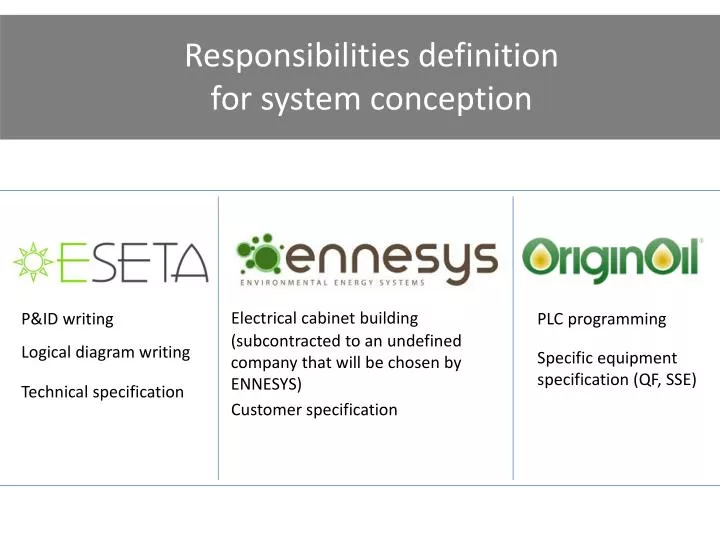 Ppt Responsibilities Definition F Or System Conception
