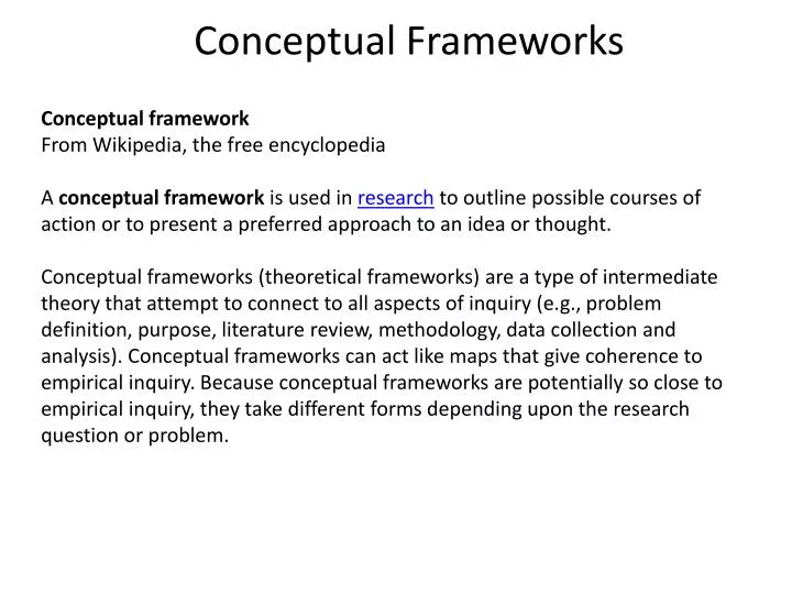 framework in research definition