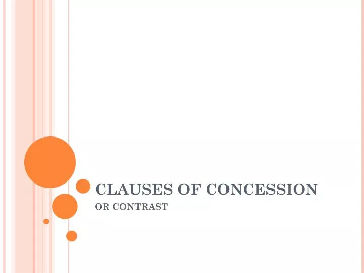 clauses of concession n.