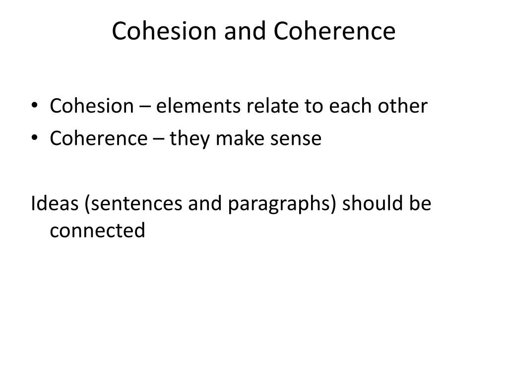 Cohesion in writing examples - gnomnex