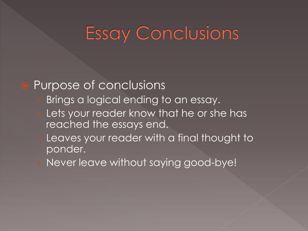 good endings for essays