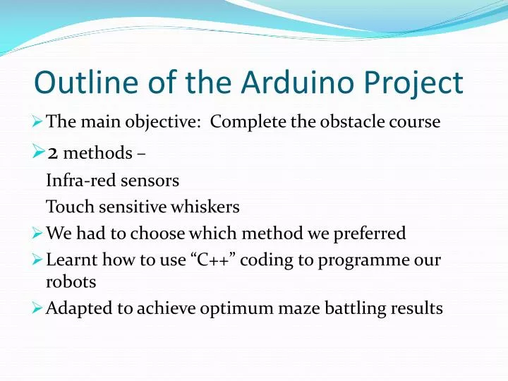 PPT - Outline of the Arduino Project PowerPoint Presentation, free ...