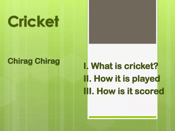 PPT Cricket PowerPoint Presentation Free Download ID 2836785