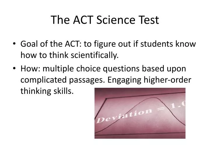 what science is tested on act