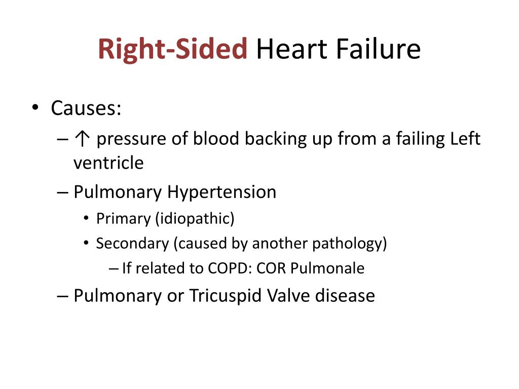 presentation of right sided heart failure