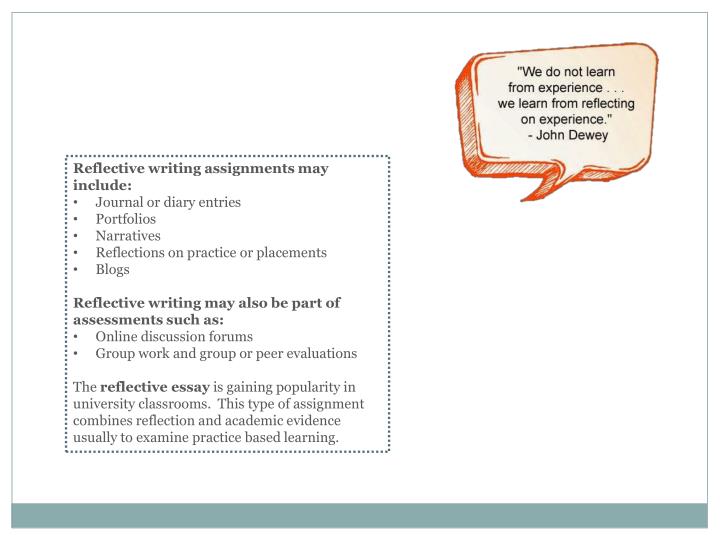Reflective writing powerpoint presentations