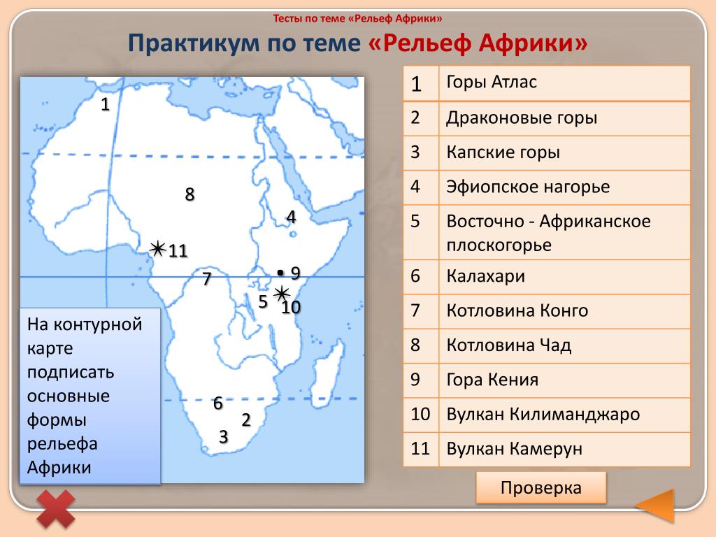 Контурная карта 10 11 класс география африка. Подписать основные формы рельефа Африки на контурной карте. На контурной карте отметить основные формы рельефа Африка. Крупные формы рельефа Африки на контурной карте. Формы рельефа Африки на контурной карте 7.