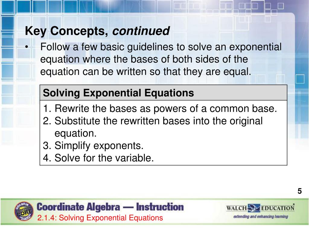 PPT - Mastering Exponential Equations: Key Concepts & Guided Practice ...