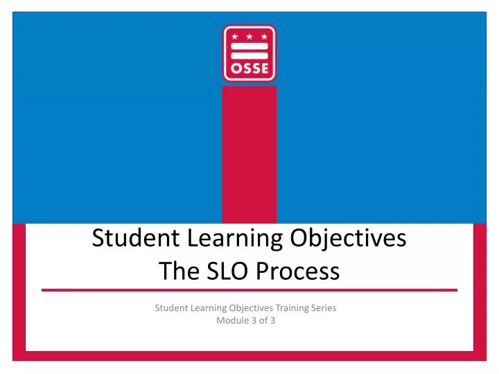 student learning objectives the slo process n.