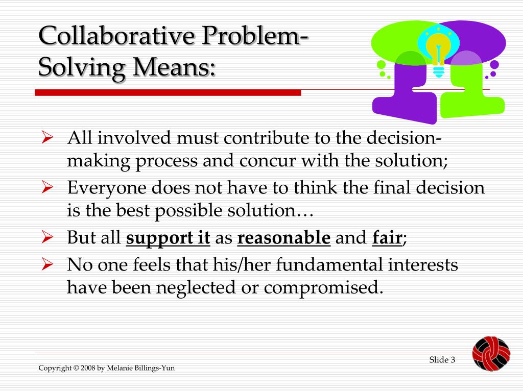 collaborative decision making and problem solving