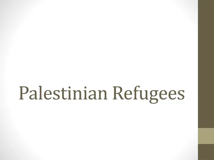 palestinian refugees n.