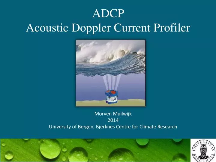 PPT - ADCP Acoustic Doppler Current Profiler PowerPoint Presentation ...
