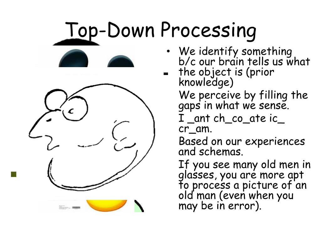 Top Down Processing Example Psychology