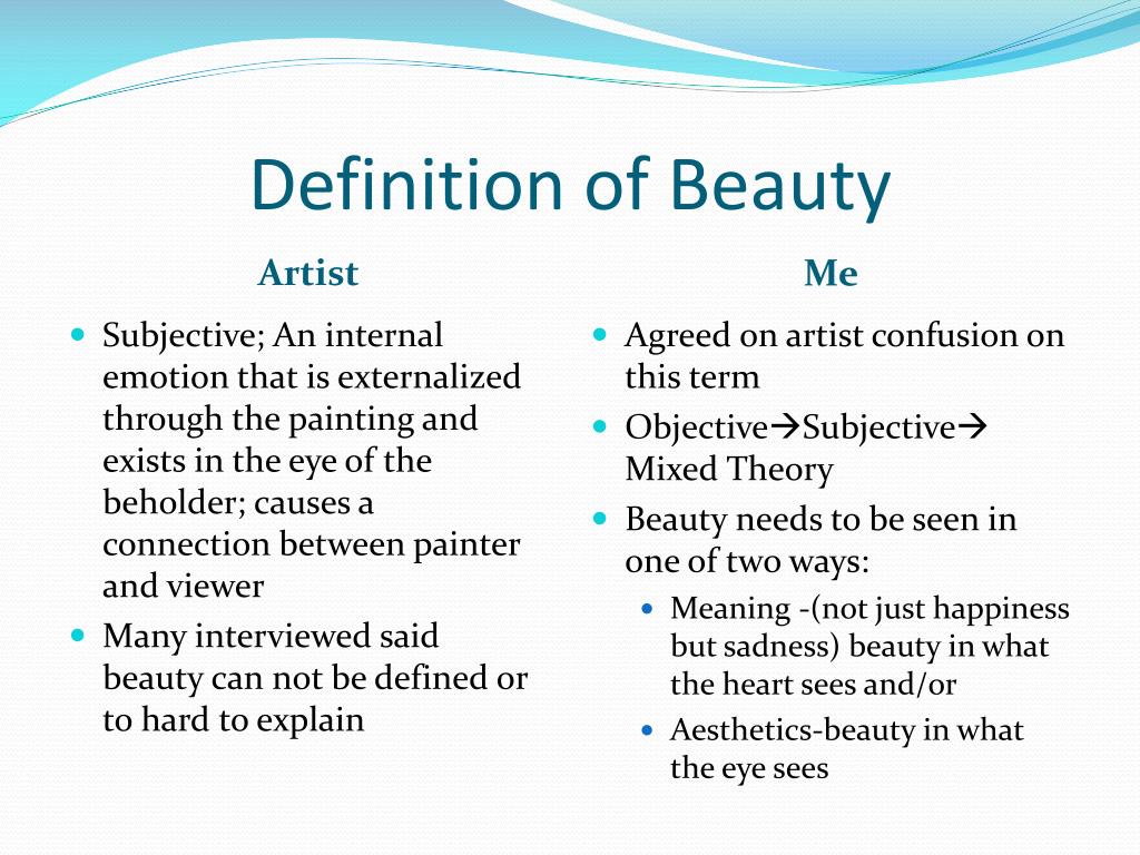 definition of beauty presentation