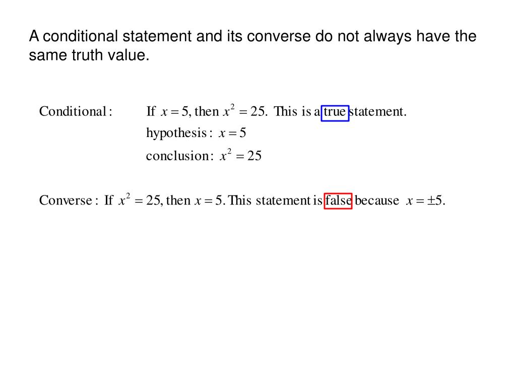 Which Conditional Has the Same Truth Value as Its Converse?