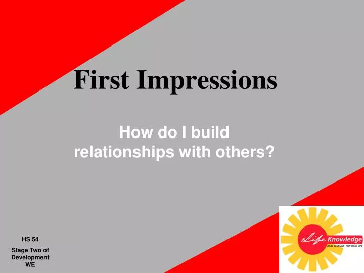 first impression example first impression example
