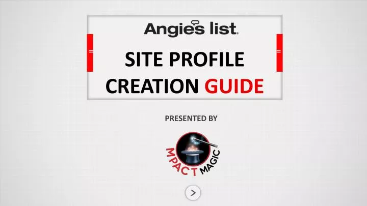 site profile creation guide n.