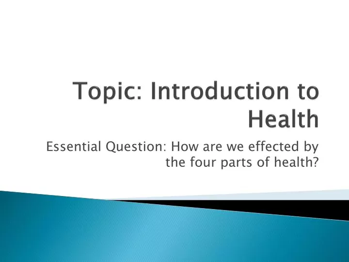health presentation topics