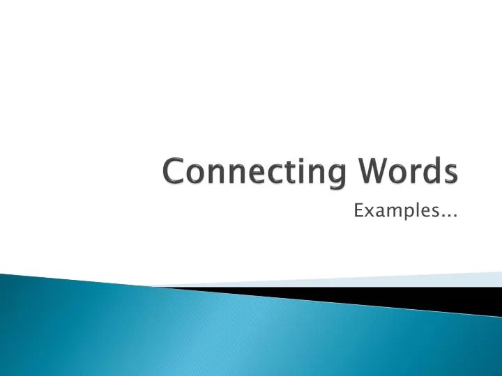 PPT  Connecting Words PowerPoint Presentation, free download  ID2842110