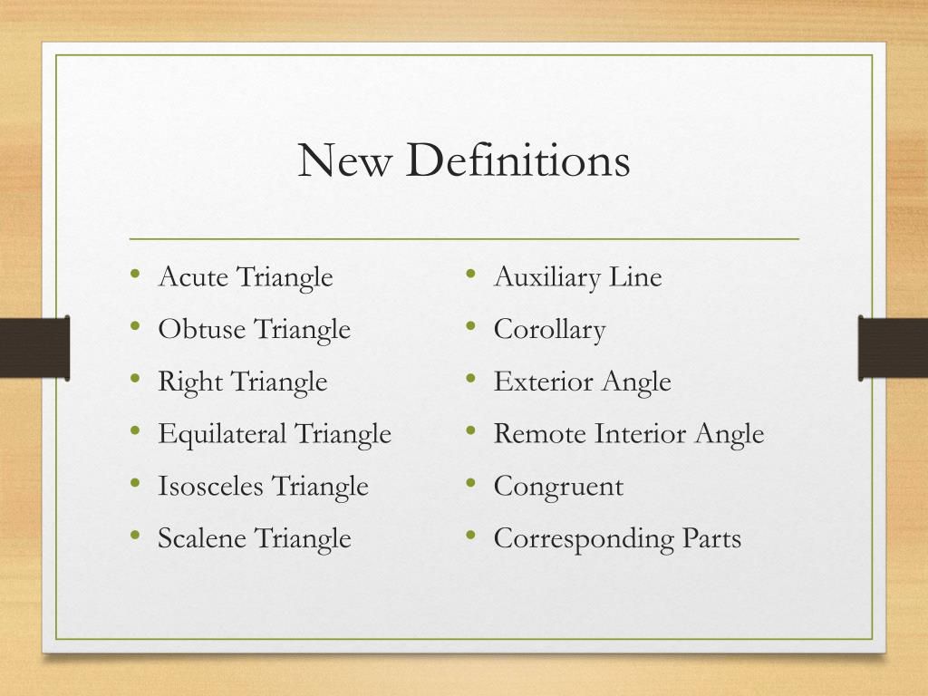 Ppt Geometry Unit 4 Congruent Triangles Powerpoint