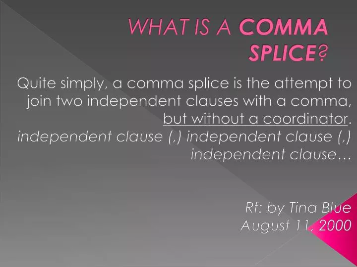 comma splice checker