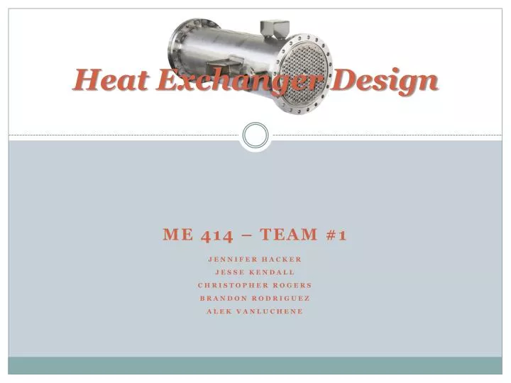 PPT - Heat Exchanger Design PowerPoint Presentation, Free Download - ID ...