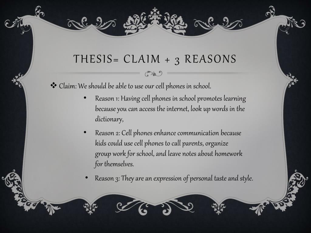 a claim also known as a thesis is