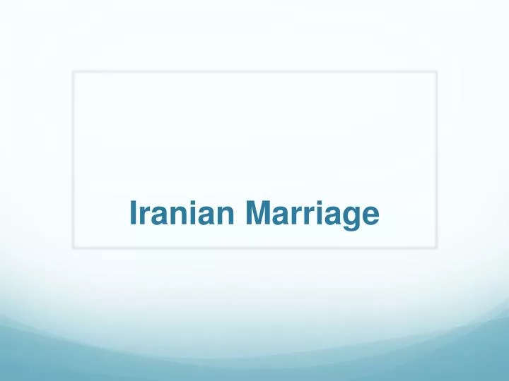 iranian marriage n.