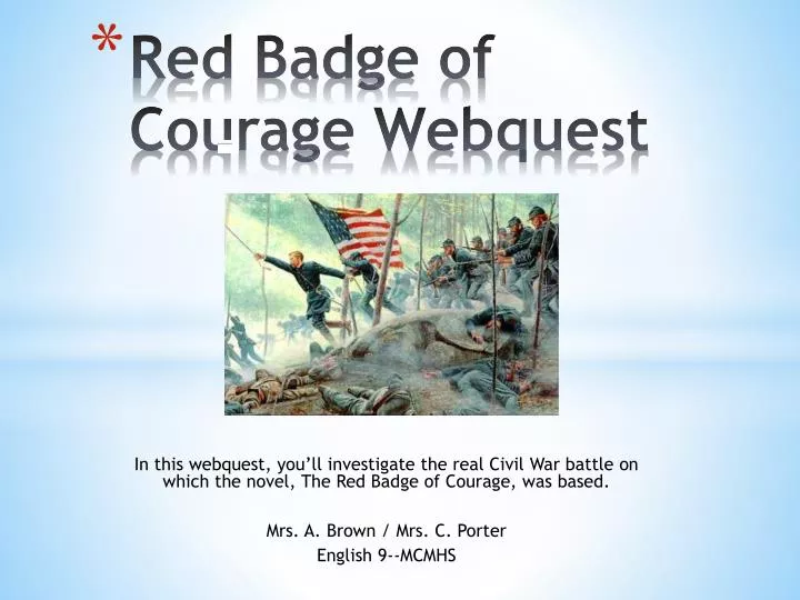 red badge of courage webquest n.