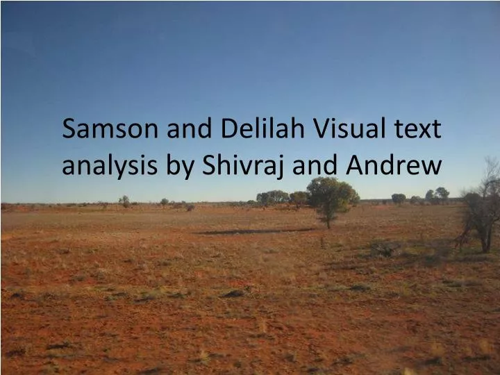 samson and delilah visual text analysis by shivraj and andrew n.