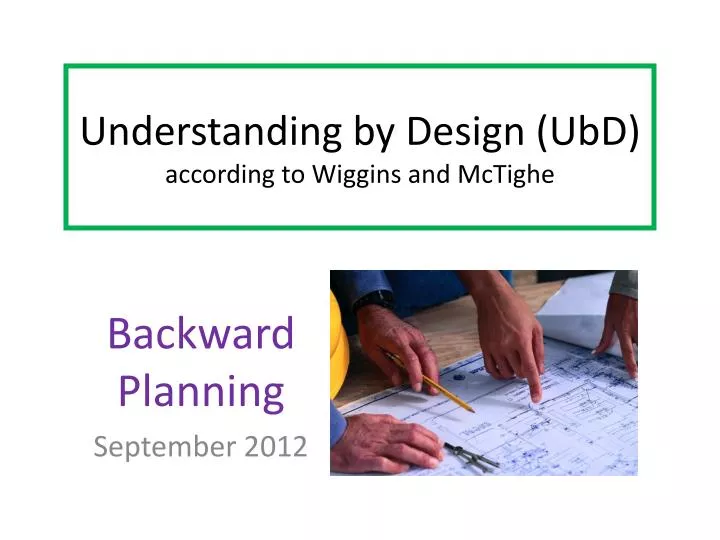 understanding by design wiggins and mctighe