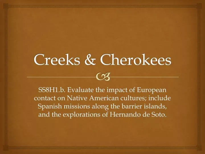 creeks cherokees n.
