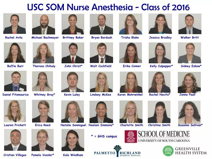 PPT - USC SOM Nurse Anesthesia - Class of 2016 PowerPoint Presentation