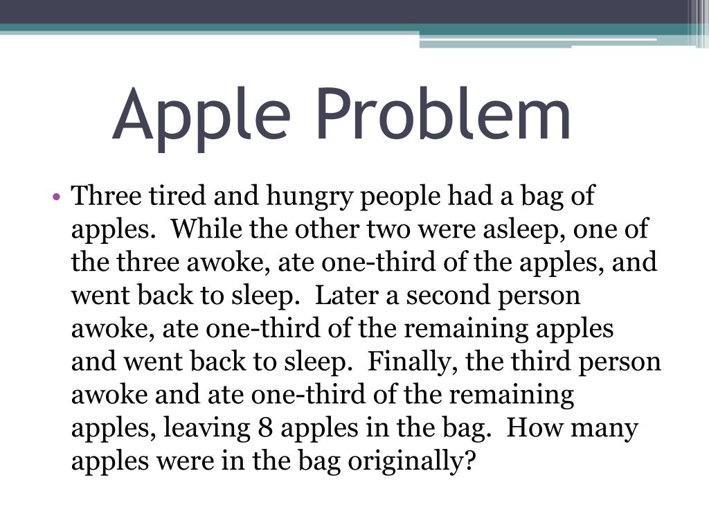 apple problem solving