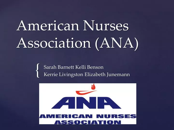 PPT American Nurses Association (ANA) PowerPoint Presentation, free