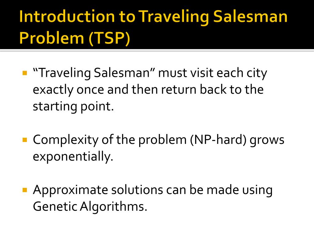 travelling salesman example