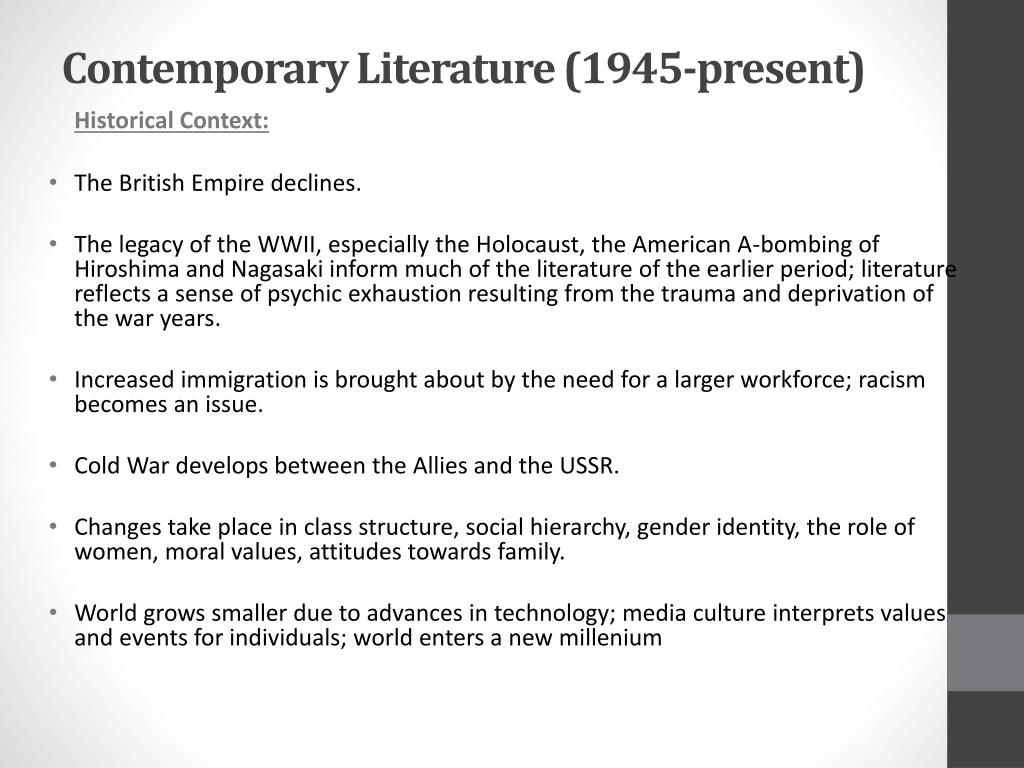 PPT - Contemporary Literature PowerPoint Presentation, free download ...