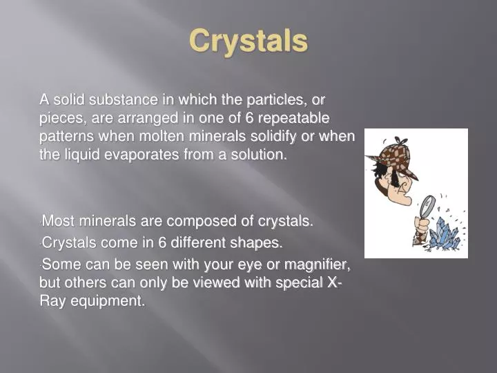 crystals n.