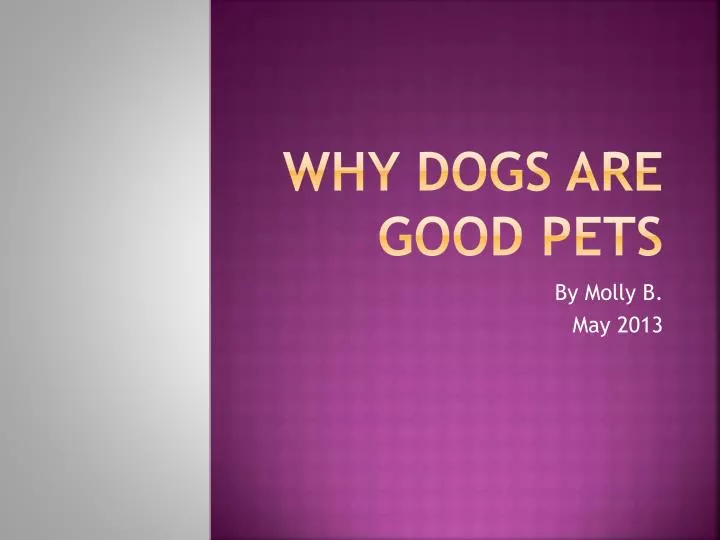 PPT Why Dogs Are Good Pets PowerPoint Presentation, free download ID2849282