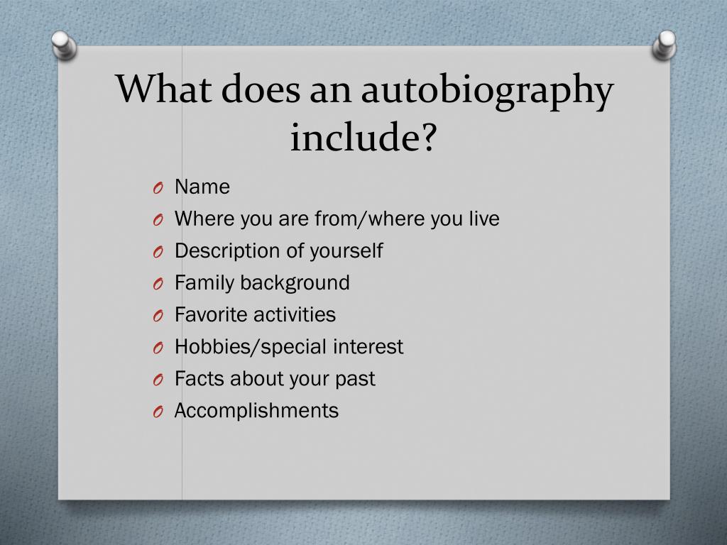 things to write about in an autobiography