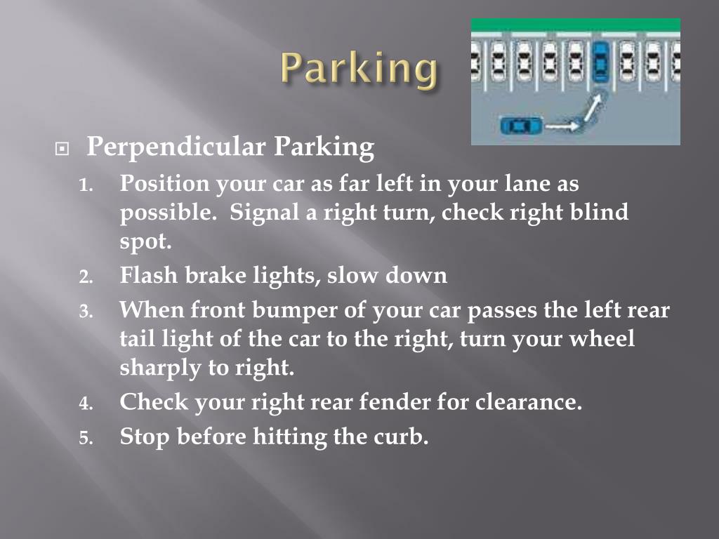 assignment 6 parking maneuvers worksheet